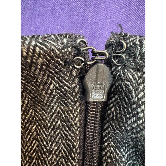 Mossimo Stretch Womens Gray Herringbone Pencil Skirt Size 16 Side Zip - Picture 5 of 7